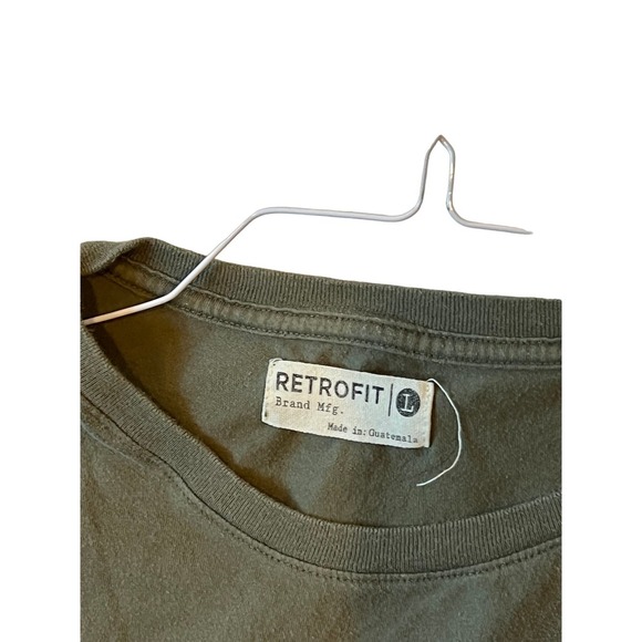 Army Drab Green Retrofit Brand T-Shirt Mens L - Picture 2 of 5